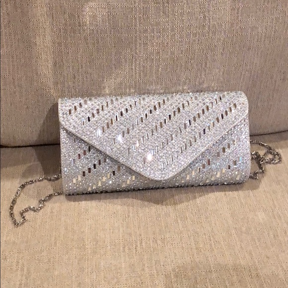 Handbags - Silver Sparkly Satchel